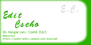 edit cseho business card